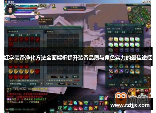 红字装备净化方法全面解析提升装备品质与角色实力的最佳途径
